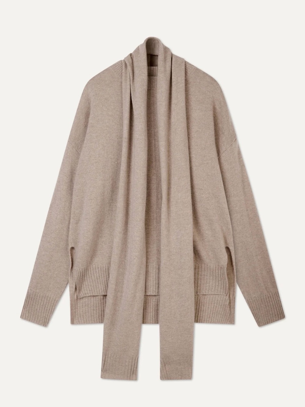 Loulou Studio Spando Tie-Detailed Mélange Cashmere Sweater